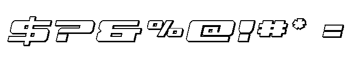 Buckin' Bronc Title 3D Italic Font OTHER CHARS