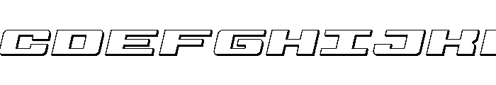 Buckin' Bronc Title 3D Italic Font UPPERCASE