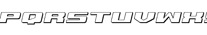Buckin' Bronc Title 3D Italic Font UPPERCASE