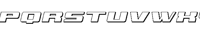 Buckin' Bronc Title 3D Italic Font LOWERCASE