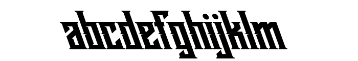Buckingham Oblique Font LOWERCASE
