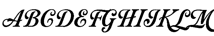 Bucklane Script PERSONAL USE Regular Font UPPERCASE