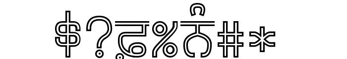 Bulara Hollow Font OTHER CHARS