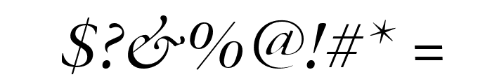 Bulgarian Garamond Italic Font OTHER CHARS