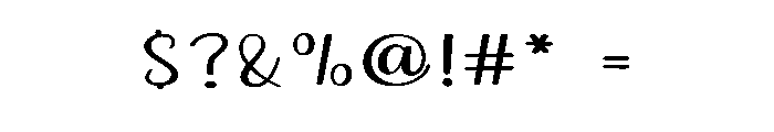 Bulking Font OTHER CHARS