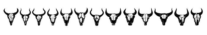 Bull Skulls Regular Font LOWERCASE