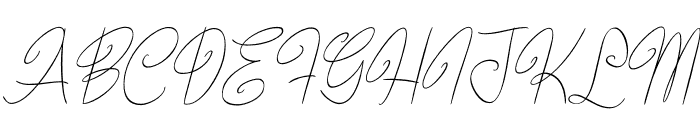 Bundey Script PERSONAL USE Italic Font UPPERCASE