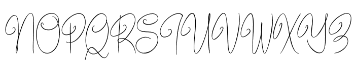 Bundey Script PERSONAL USE Regular Font UPPERCASE
