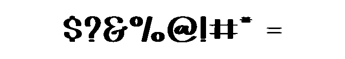 Bunk Bruch Font OTHER CHARS