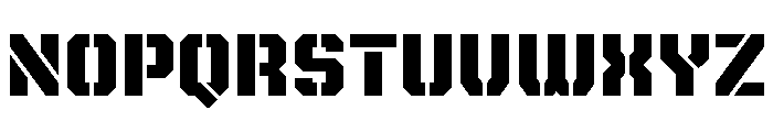 Bunker Stencil Regular Font UPPERCASE