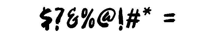 Burn Timber Free Regular Font OTHER CHARS