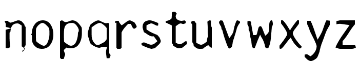Burned-Gothic Font LOWERCASE