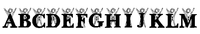 Burning Man Google 1998 Regular Font UPPERCASE