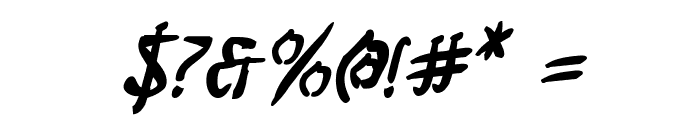 Bushido Bold Italic Font OTHER CHARS