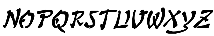 Bushido Bold Italic Font UPPERCASE