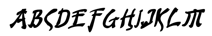 Bushido Bold Italic Font LOWERCASE
