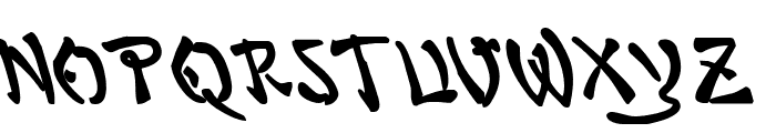 Bushido Bold Leftalic Font LOWERCASE