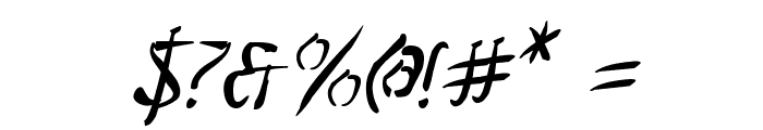 Bushido Italic Font OTHER CHARS