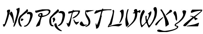 Bushido Italic Font UPPERCASE