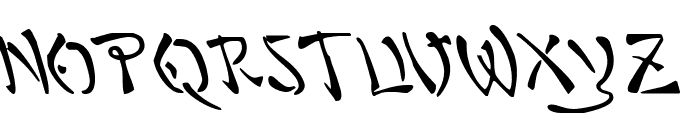 Bushido Leftalic Font LOWERCASE