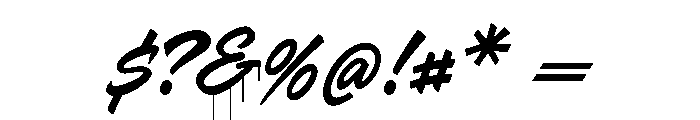 Bushland Splat PERSONAL USE PERSONAL USE ONLY Font OTHER CHARS