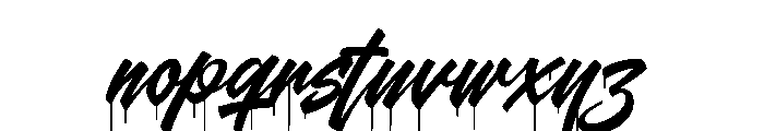 Bushland Splat PERSONAL USE PERSONAL USE ONLY Font LOWERCASE