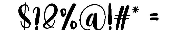 Butter Signature Font OTHER CHARS