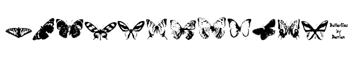 Butterflies by Darrian Font LOWERCASE