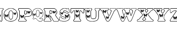 Butterfly Letters Font UPPERCASE