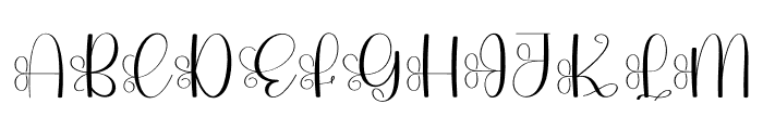 Butterfly Valentine Font UPPERCASE