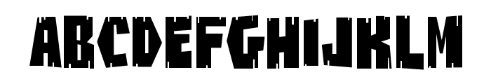 BuzzSaw Chipped AOE Font UPPERCASE