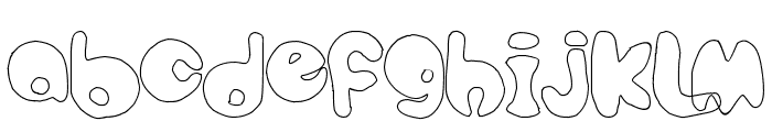 bubbletea hollow Font LOWERCASE