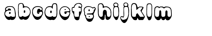 Bubbly Hills Solid Font LOWERCASE