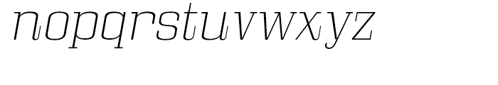 Bullpen Extra Light Italic Font LOWERCASE