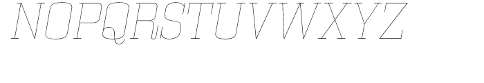 Bullpen Ultra Light Italic Font UPPERCASE