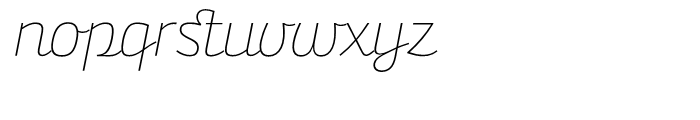 Bunita Swash Thin Font LOWERCASE