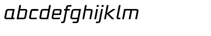 Bunken Tech Sans Book Italic Font LOWERCASE