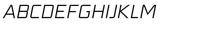 Bunken Tech Sans Light Italic Font UPPERCASE
