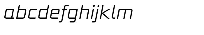 Bunken Tech Sans Light Italic Font LOWERCASE