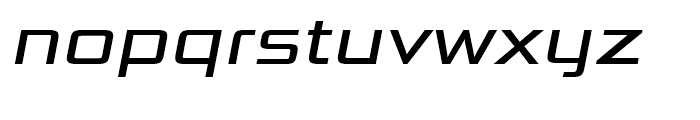 Bunken Tech Sans Wide Medium Italic Font LOWERCASE
