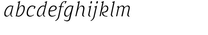 Buozzi Light Italic Font LOWERCASE
