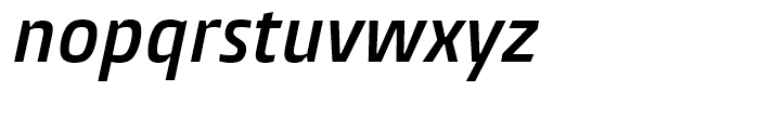 Burlingame Condensed Semi Bold Italic Font LOWERCASE