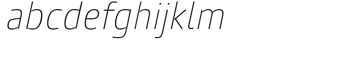Burlingame Condensed Thin Italic Font LOWERCASE