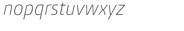 Burlingame Condensed Thin Italic Font LOWERCASE
