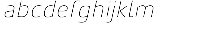 Burlingame Thin Italic Font LOWERCASE