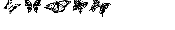 Butterflies Regular Font UPPERCASE