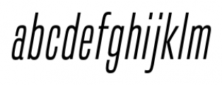 Built Light Italic Font LOWERCASE