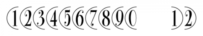 BulletNumbers BodoniCondPos Font LOWERCASE