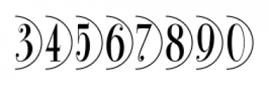 BulletNumbers BodoniCondPos Font LOWERCASE