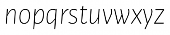Bulo Thin Italic Font LOWERCASE